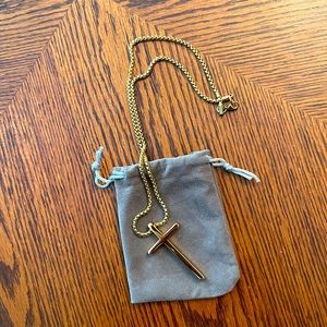 Mens Gold Cross